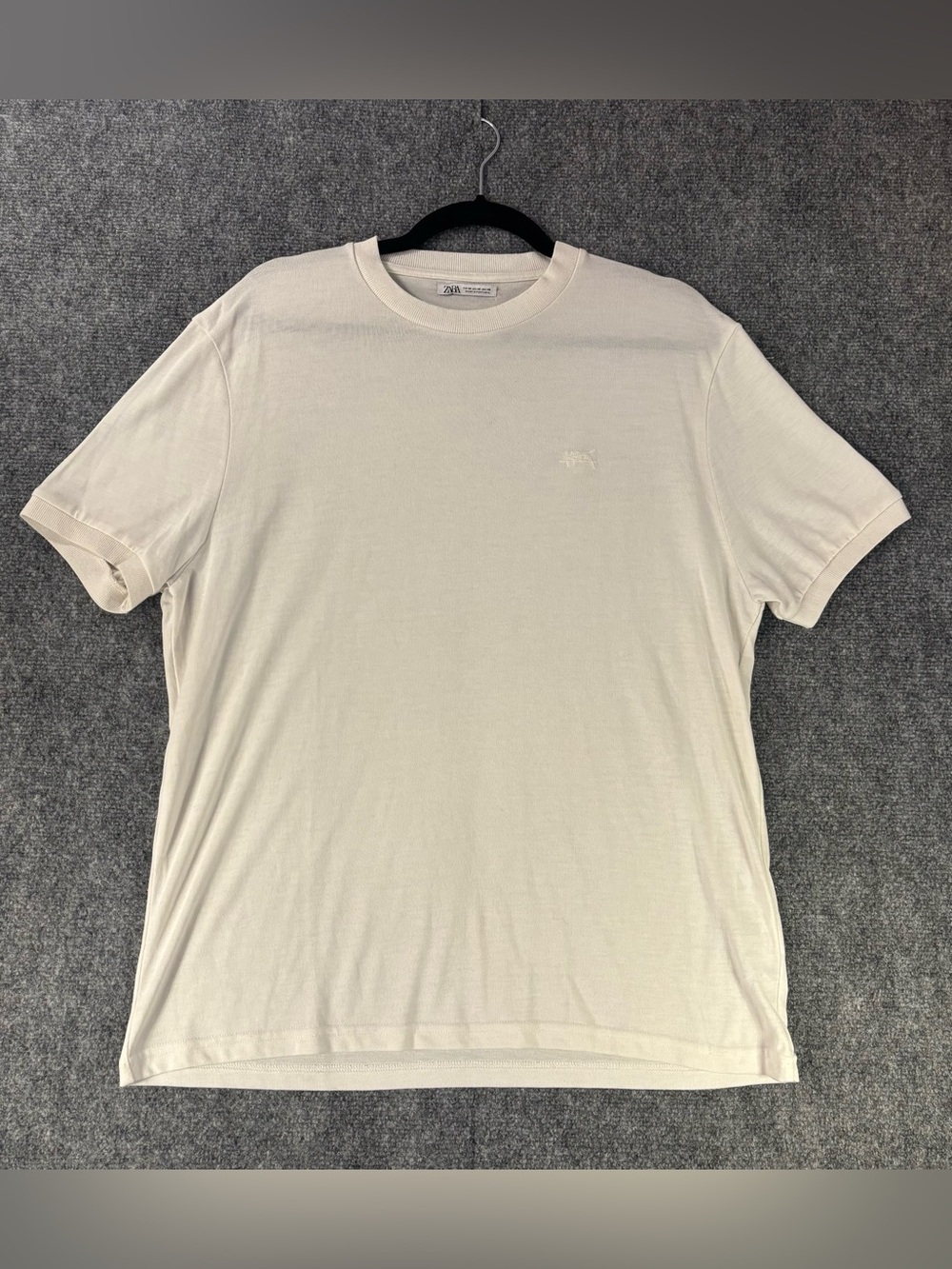 Zara Knit Short Sleeve T-shirt White Men’s Sz M